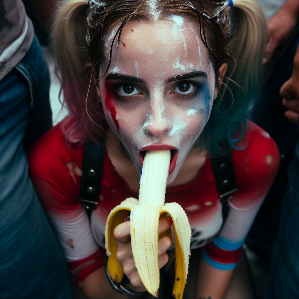 HVWVJjru Emma Watson as Harley Quinn banana gens 02.png